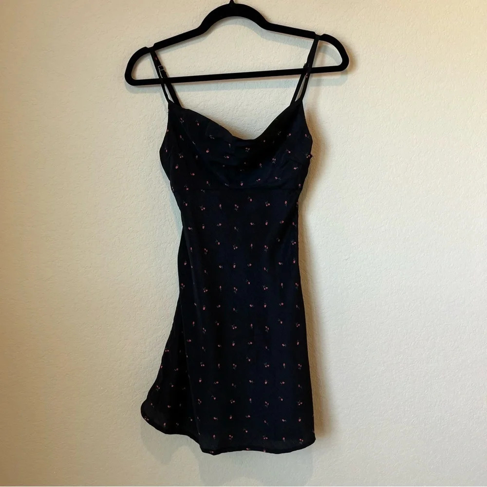 Princess Polly Rose Print Cowl Neck mini dress